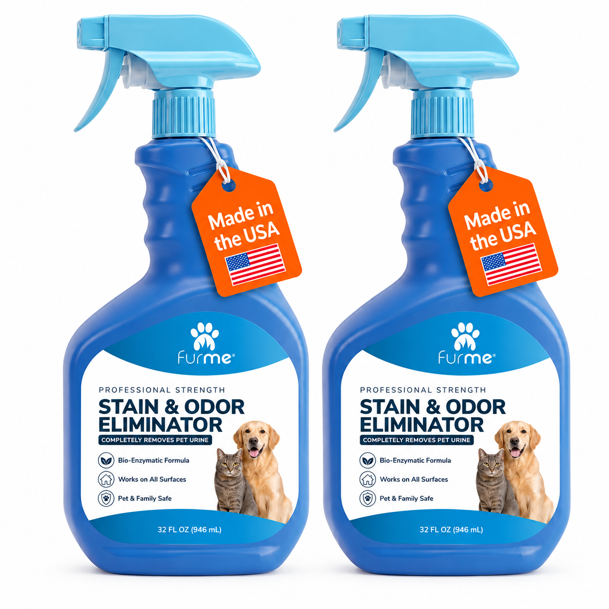 furMe Stain & Odor Eliminator - Professional Formula - 32 oz Bottle