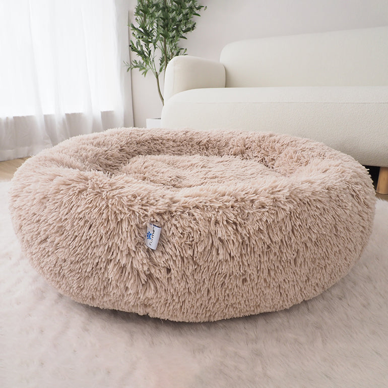 Oatmeal Calming Donut Pet Bed