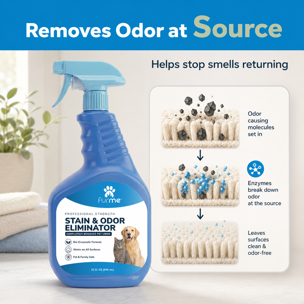 furMe Stain & Odor Eliminator - Professional Formula - 32 oz Bottle