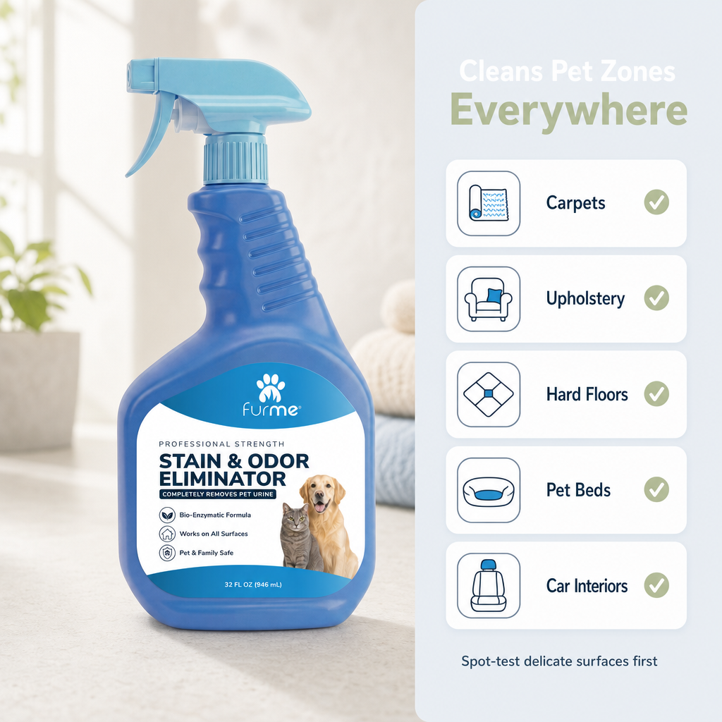furMe Stain & Odor Eliminator - Professional Formula - 32 oz Bottle