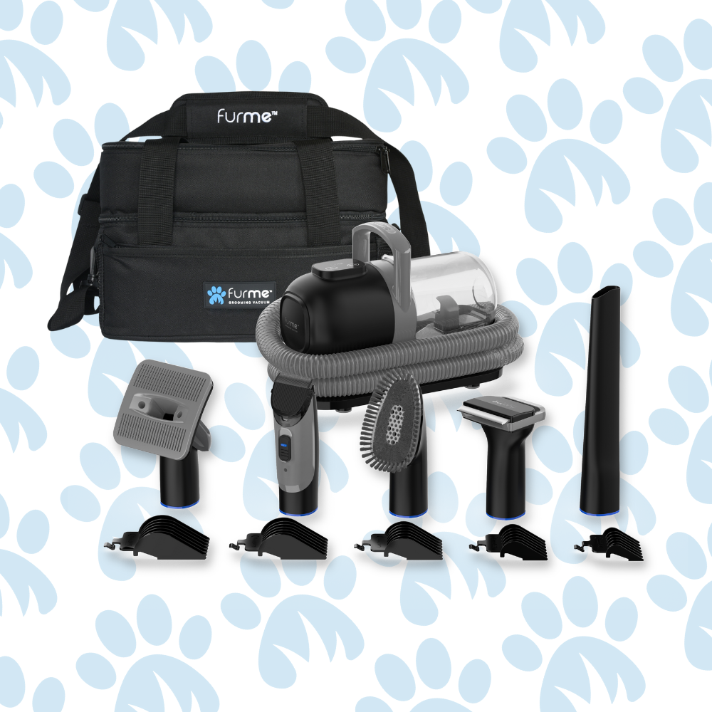 furMe Original Grooming Vacuum with Carrying Case Bundle